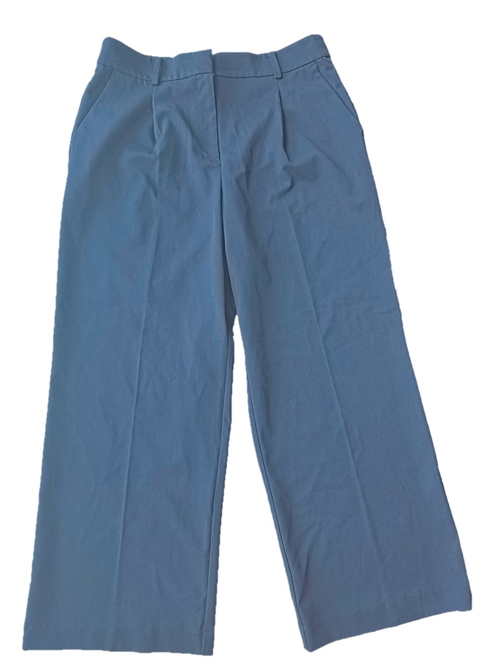 LOFT Wide-Leg Trousers in Slate Blue